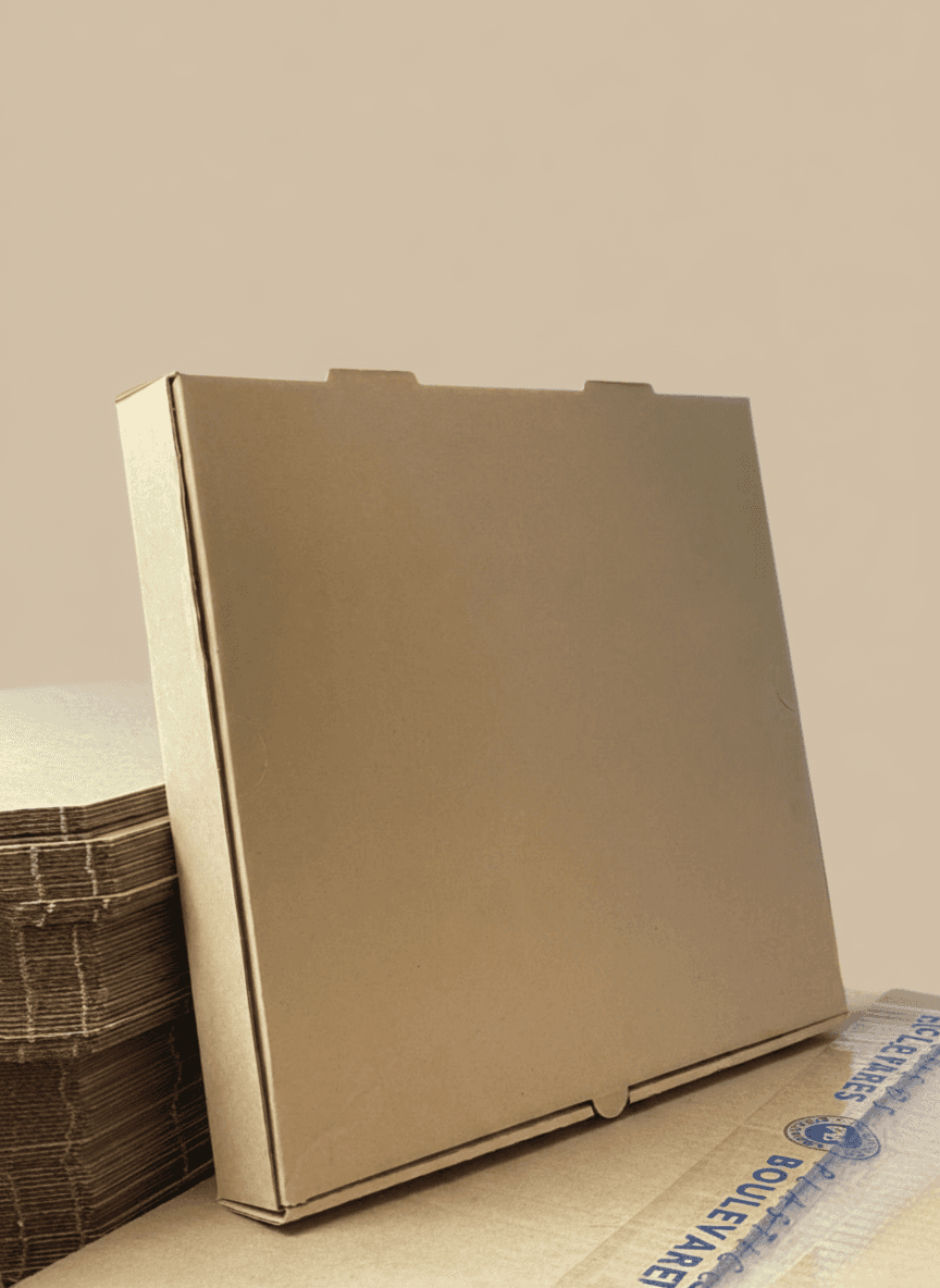 CAJA DE PIZZA MICROCORRUGADA (APROX 33 X 33 X 4,8CM)